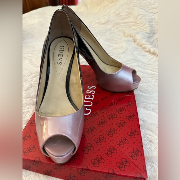Guess Rose and charcoal platform open toed heel - Picture 1 of 5
